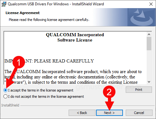 Qualcomm driver terms and policy