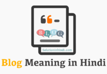 Blog meaning in hindi (ब्लॉग का मतलब क्या है)