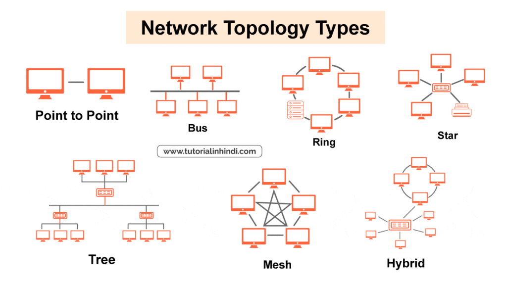 प्राथमिक नेटवर्क टोपोलॉजी (Network Topology Types)