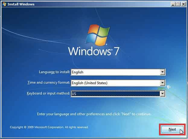 Install windows 7 in Hindi