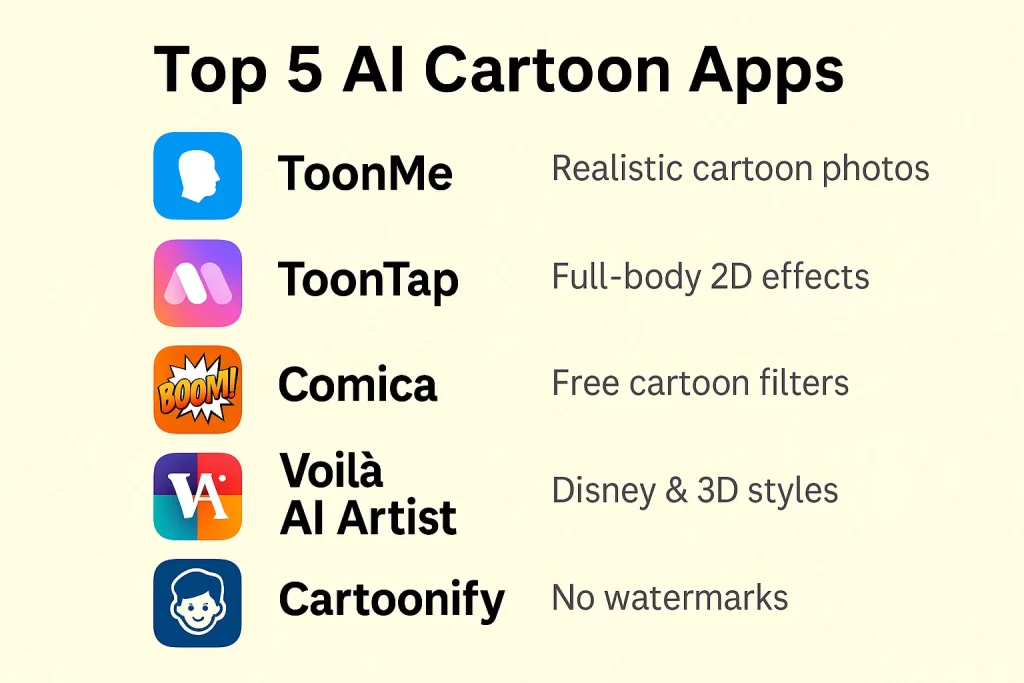 Top 5 Free Apps for AI Photo and Video making